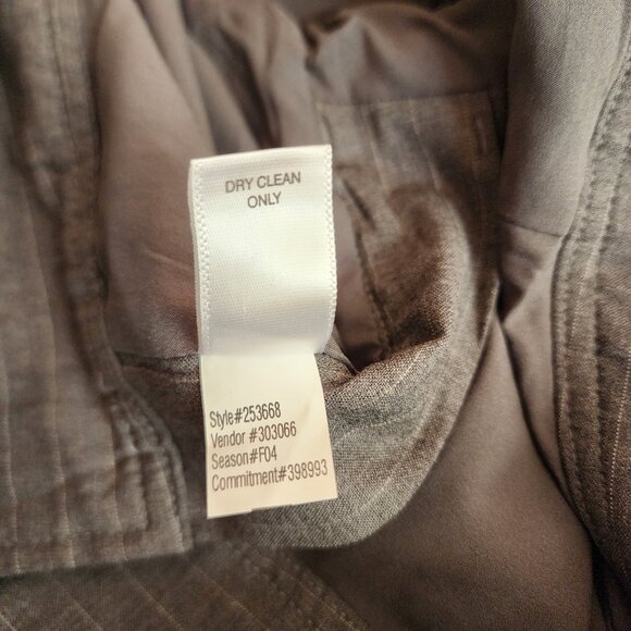 Banana Republic Pants Womens Size 14 Gray Pinstriped Camden Wool Blend Career - Picture 7 of 7
